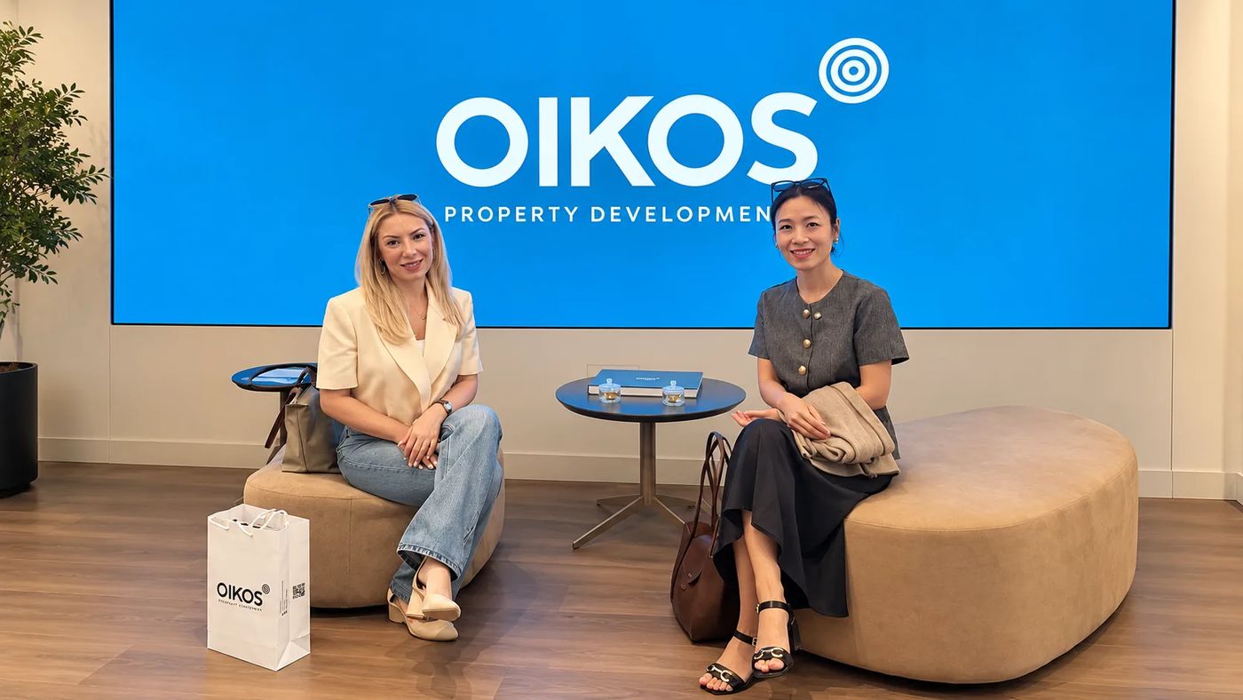 Bella 到访 Oikos Property Development 办公室，进一步加强与这家希腊知名房地产合作伙伴的